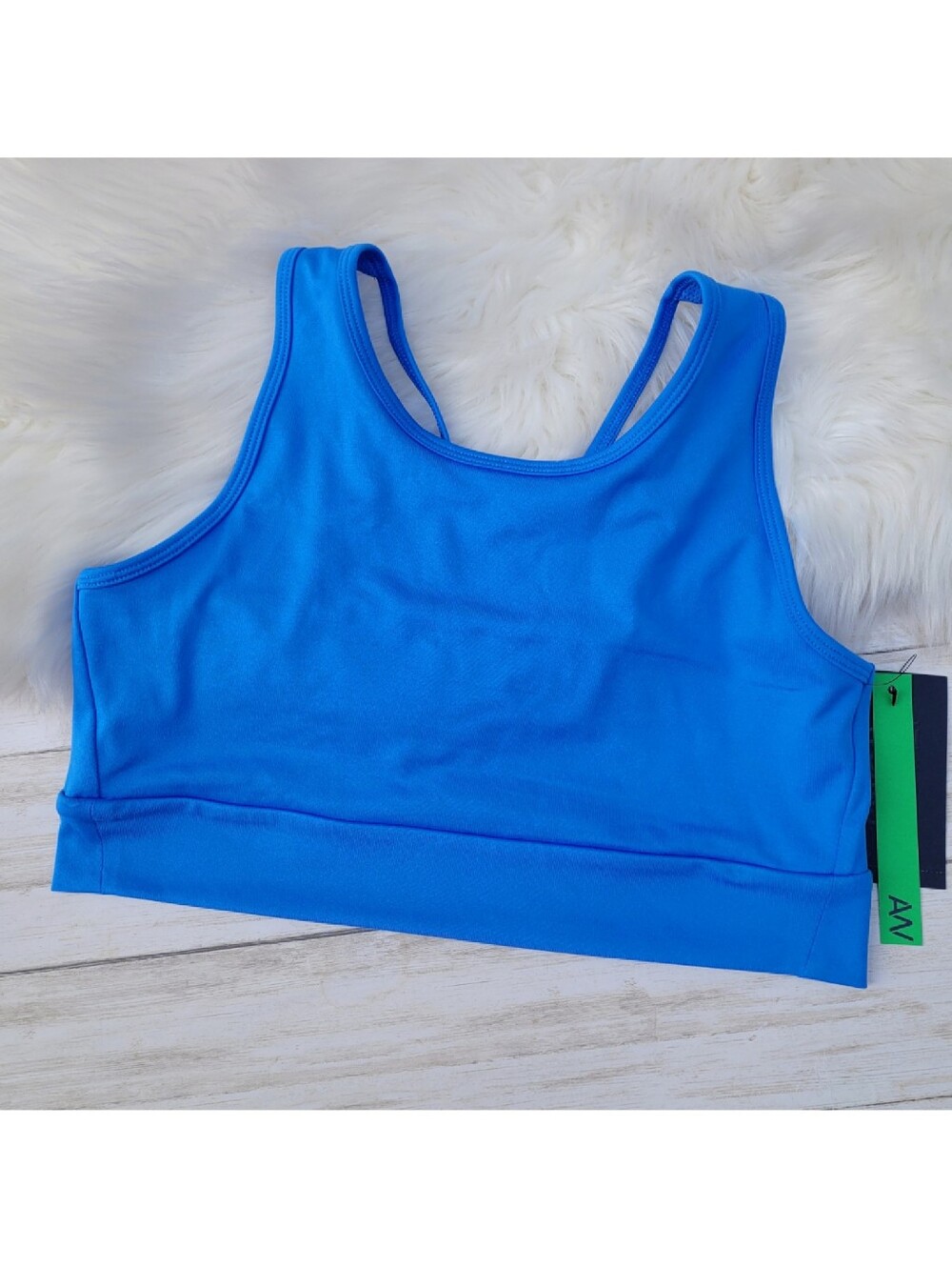 Athletic Works Racerback Sports Bra Activewear Cabana Blue Girl's Size XXL (18)
